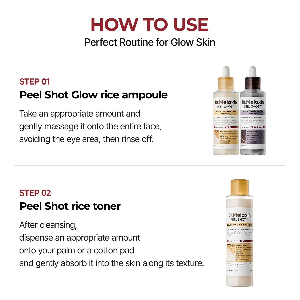 Peel Shot Rice Ampoule Duo